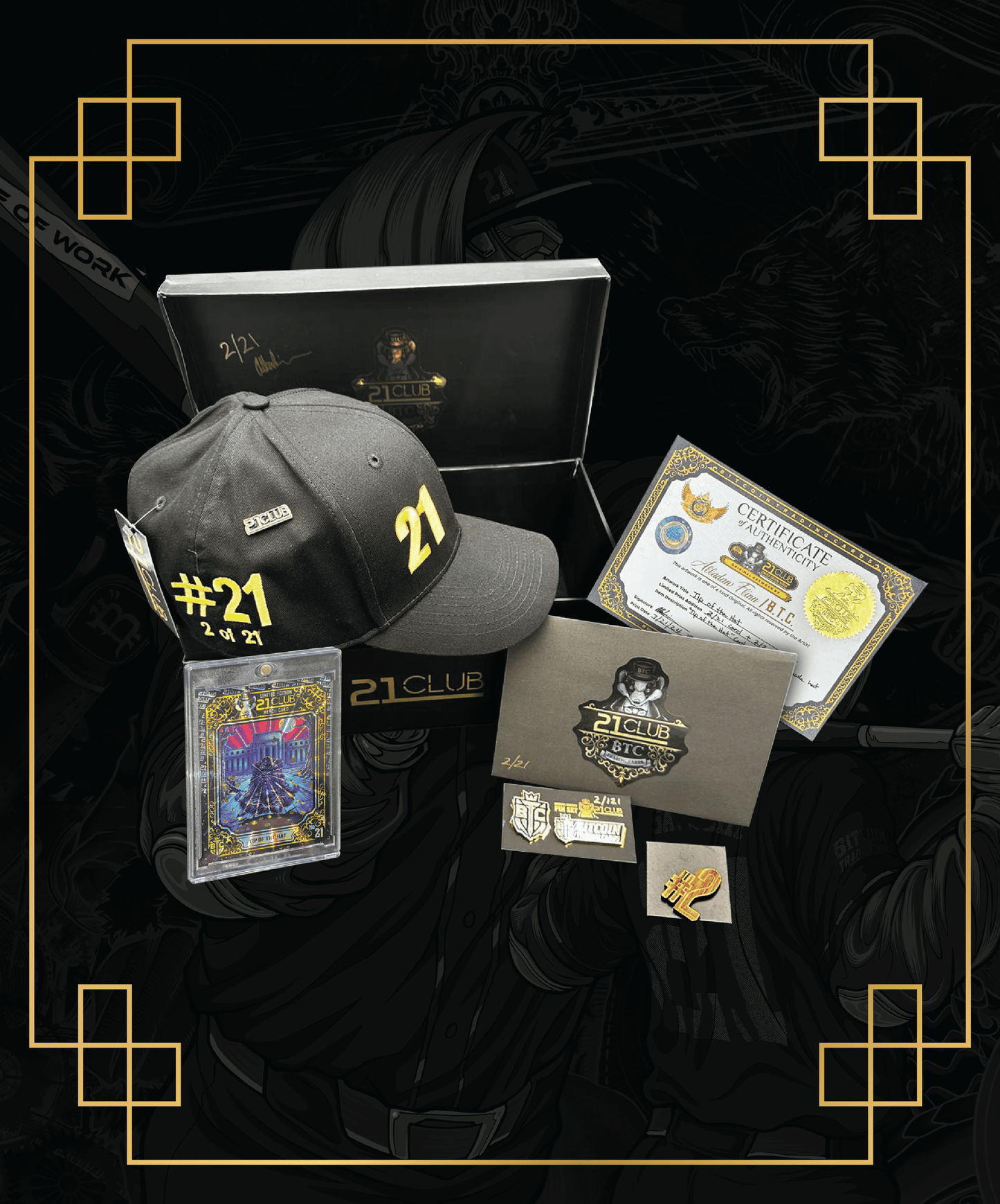 LE Hat + Card - 21 Club "Tip Of The Hat" Merch Combo