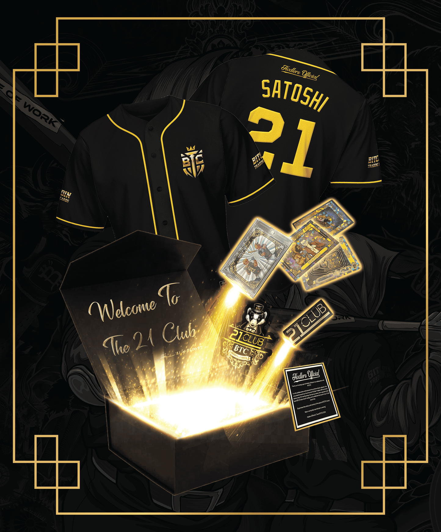 LE Jersey + Card - 21 Club Team BTC w/ Hodlers Official & BTCPINS Merch Combo