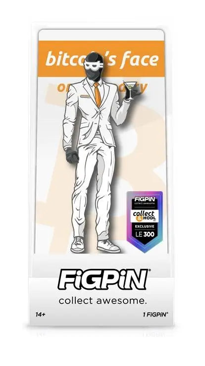 FiGPiN Satoshi Nakamoto - Bitcoin - LE 300 PCS - Orange Party Edition