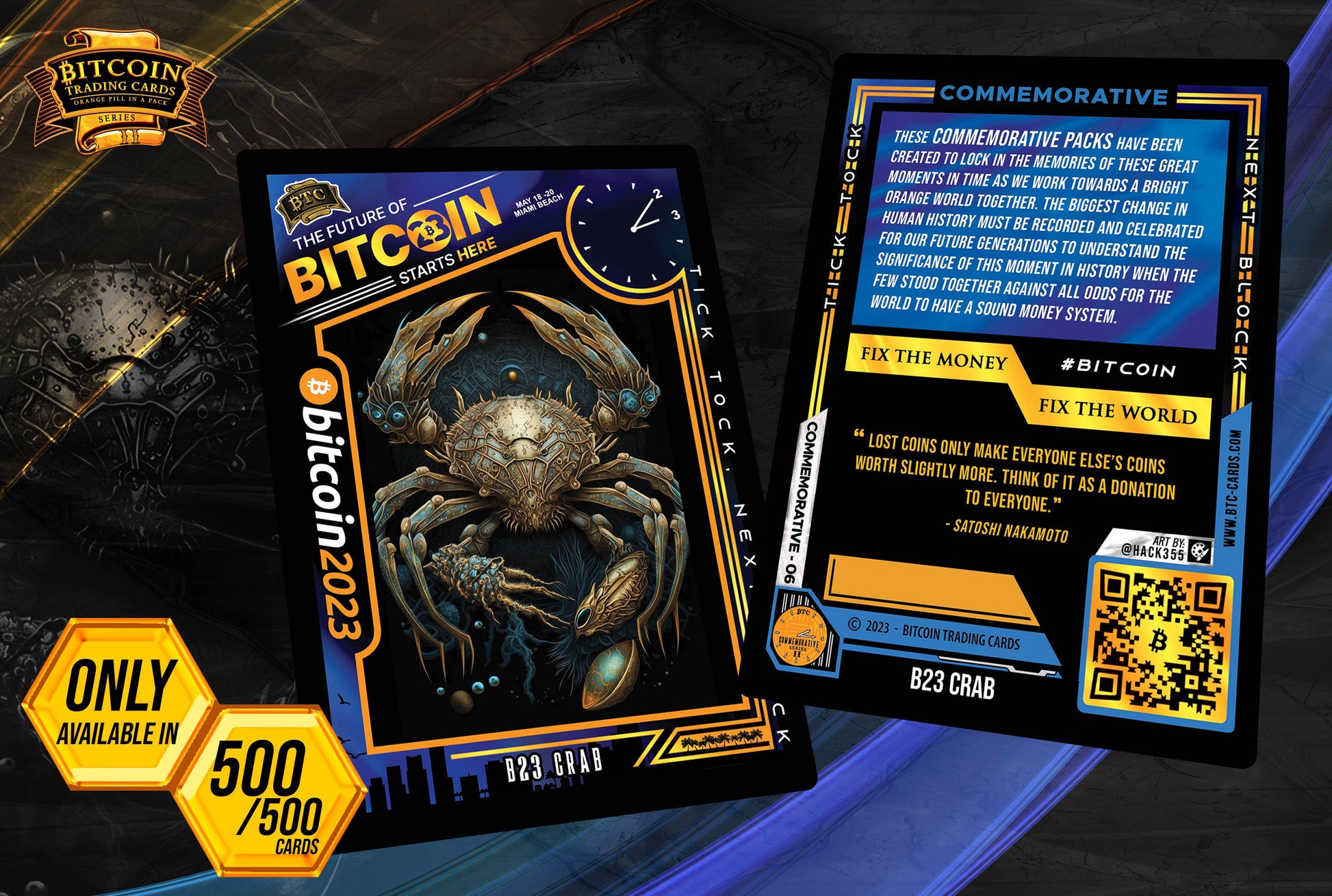 Bitcoin 2023 Commemorative Booster Packs  - Only 2,100 Packs - BTCTC