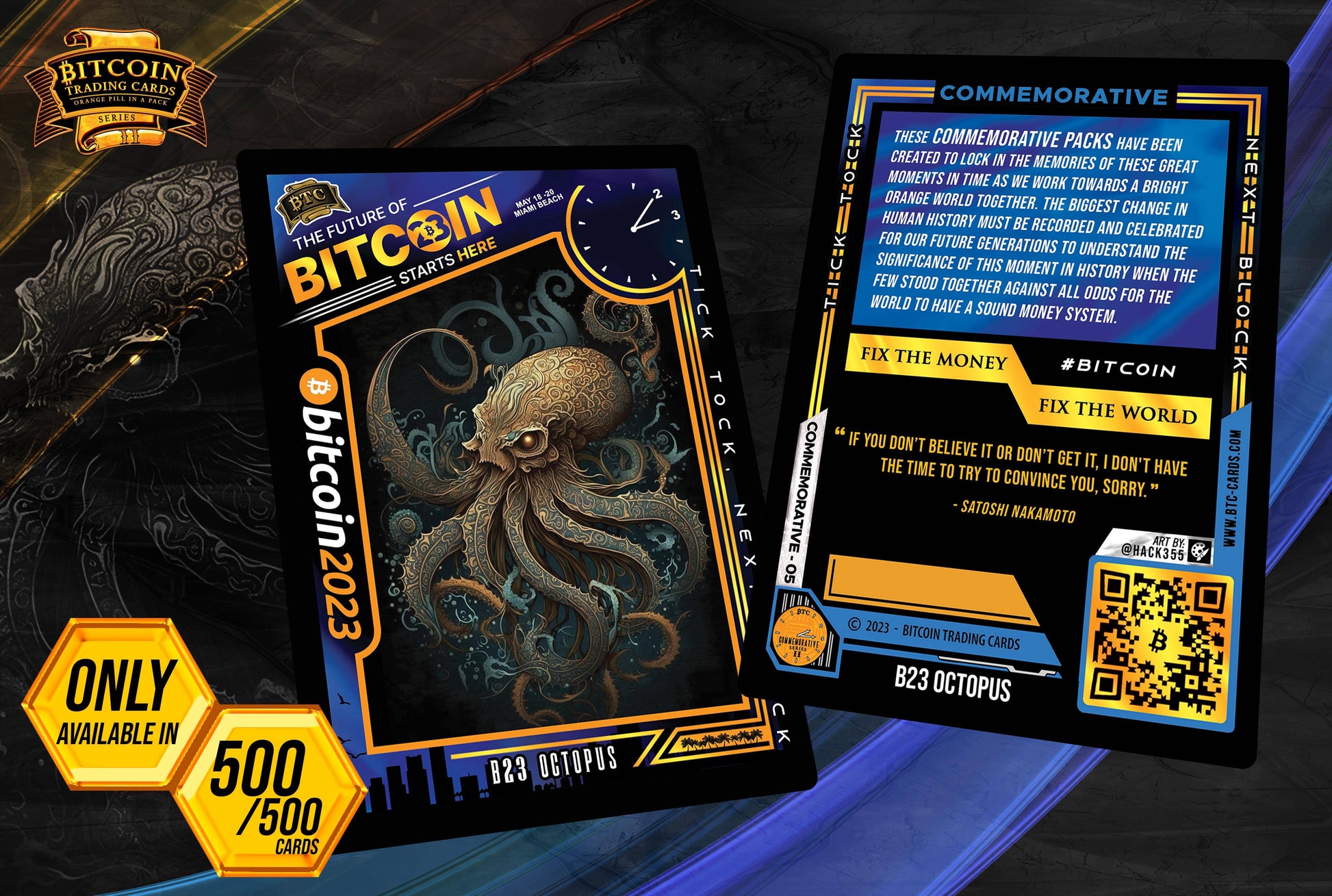 Bitcoin 2023 Commemorative Booster Packs  - Only 2,100 Packs - BTCTC