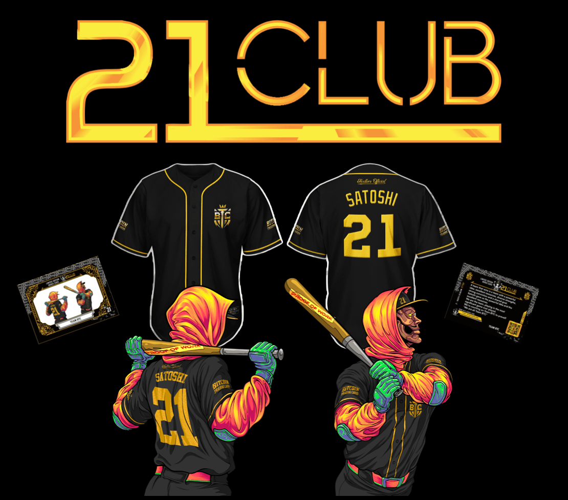 21 Club Merch - Team BTC Jersey Collection & BTC Pins