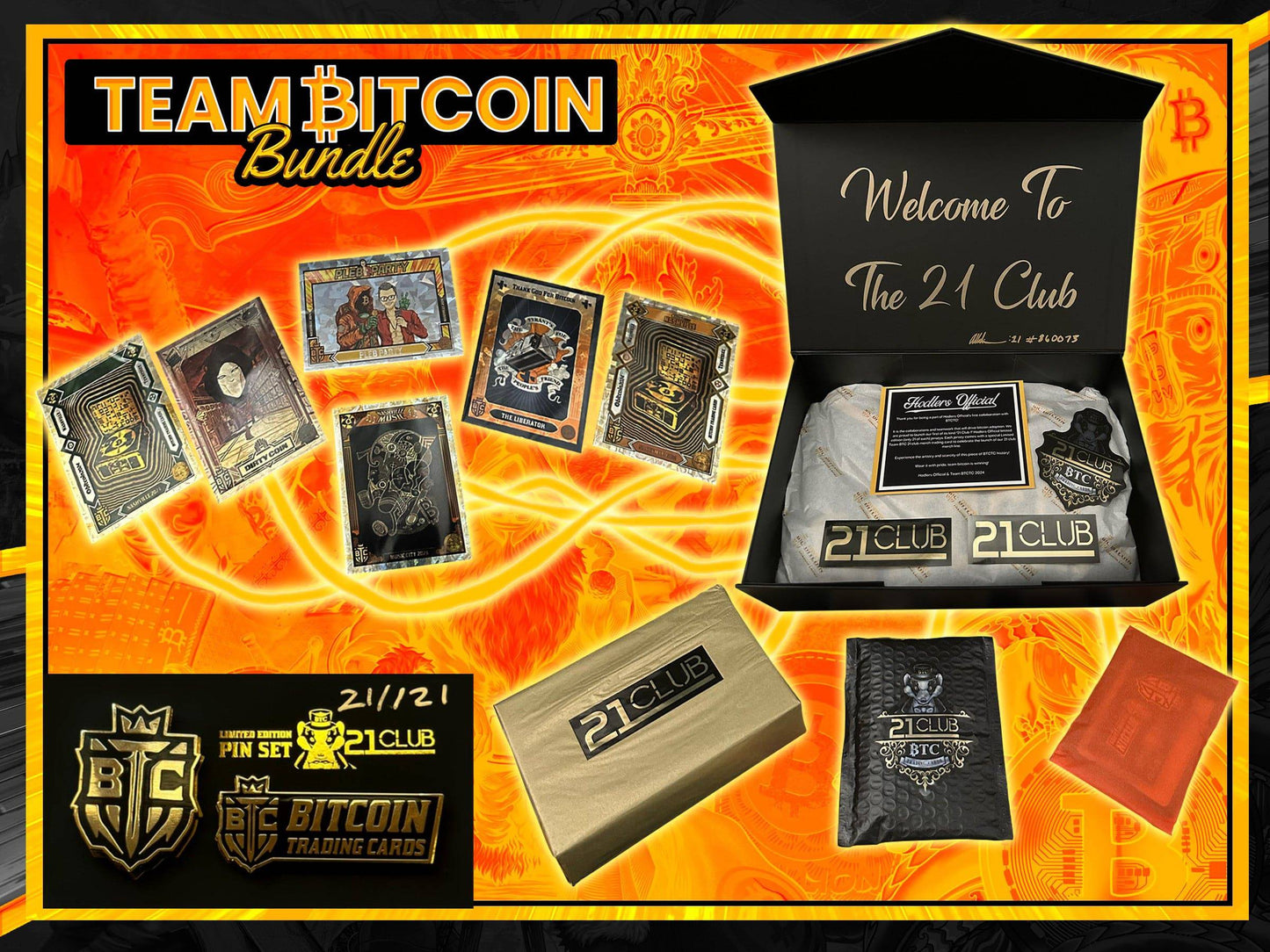 21 Club Merch - Team BTC Jersey Collection & BTC Pins