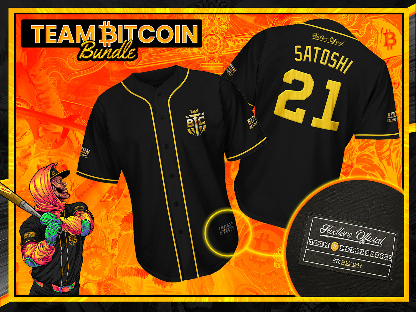 21 Club Merch - Team BTC LE Jersey Collection w/ Hodlers Official & BTCPINS