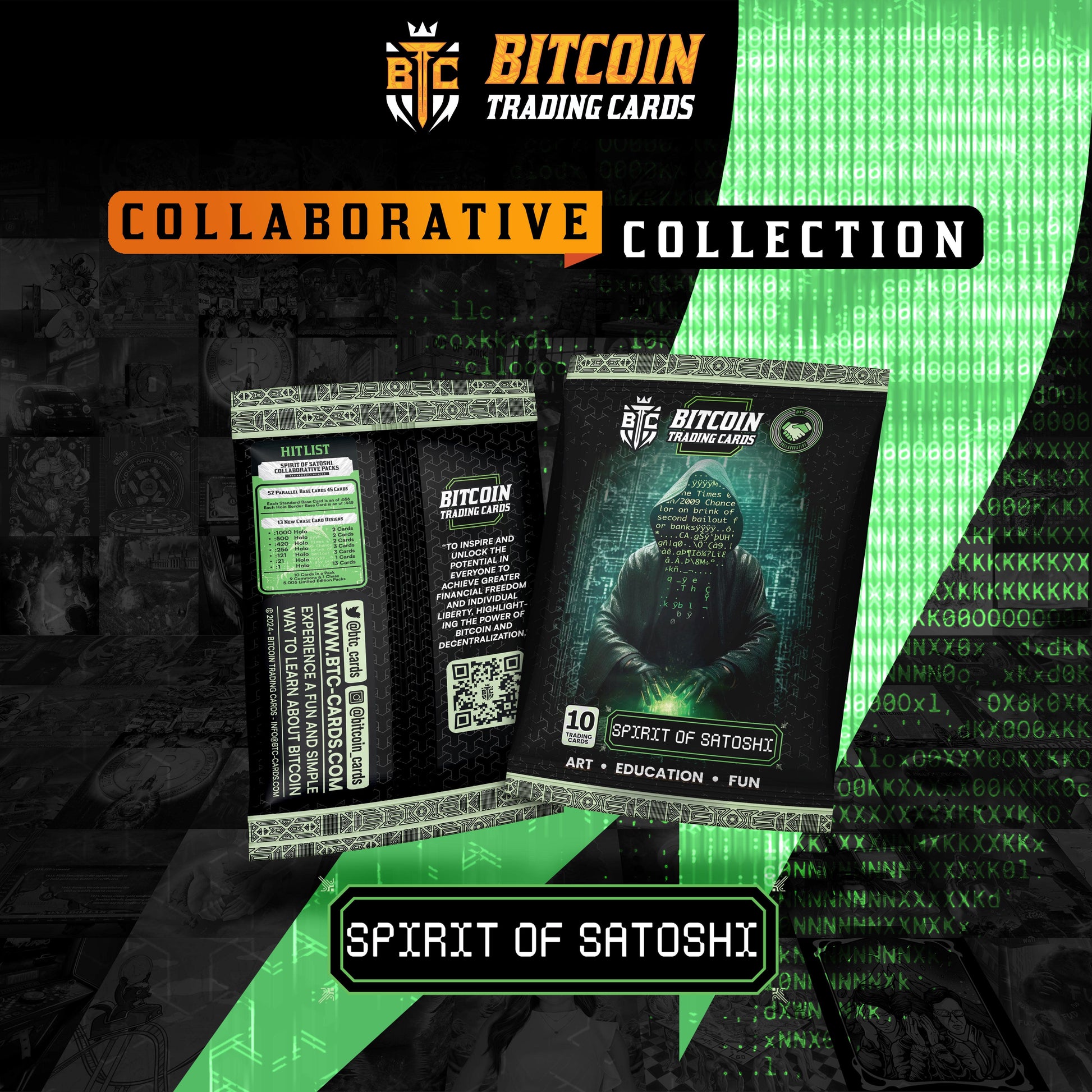 Spirit of Satoshi Collaborative Booster Packs - Bitcoin Freedom Art