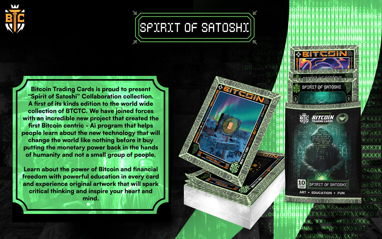 Spirit of Satoshi Collaborative Booster Packs - Bitcoin Freedom Art